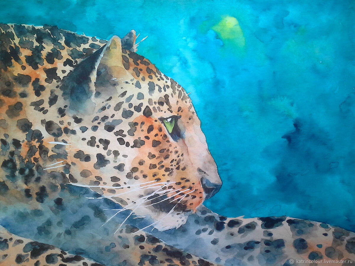 Рисунок леопарда из видео