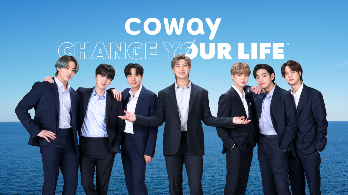 BTS  в рекламе товаров для дома COWAY