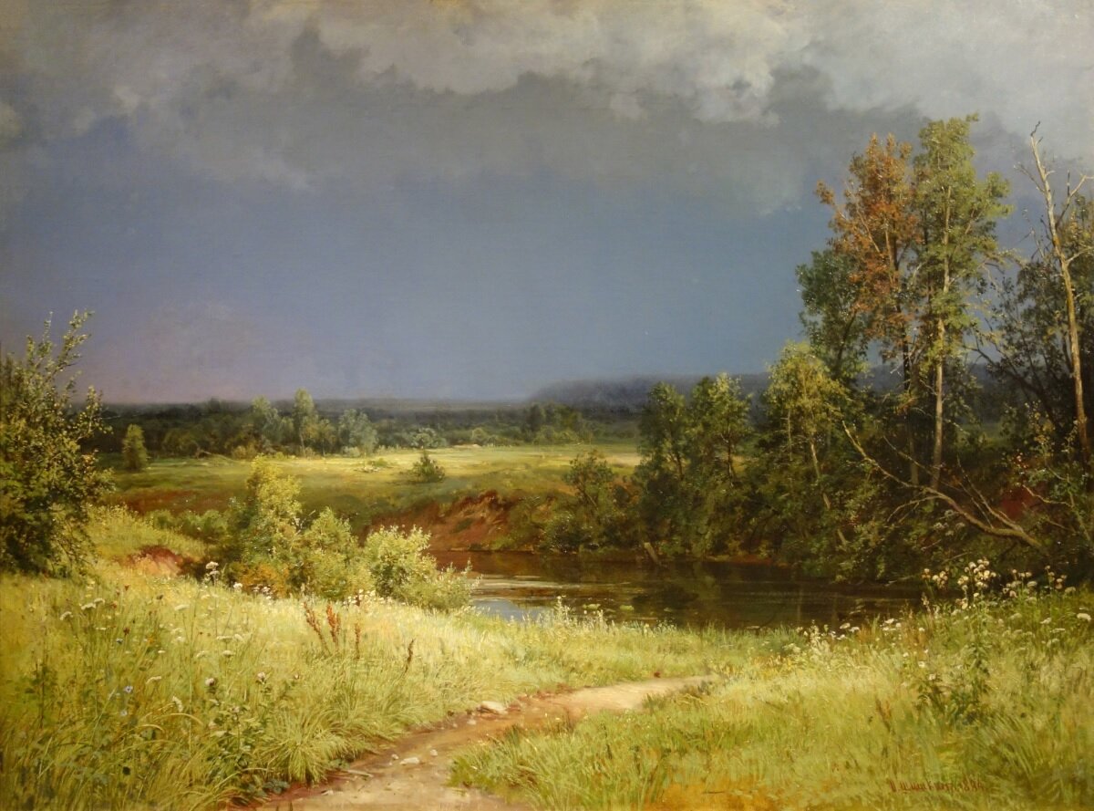 "Перед грозой", И.И. Шишкин, 1884. Русский музей, Санкт-Петербург.
