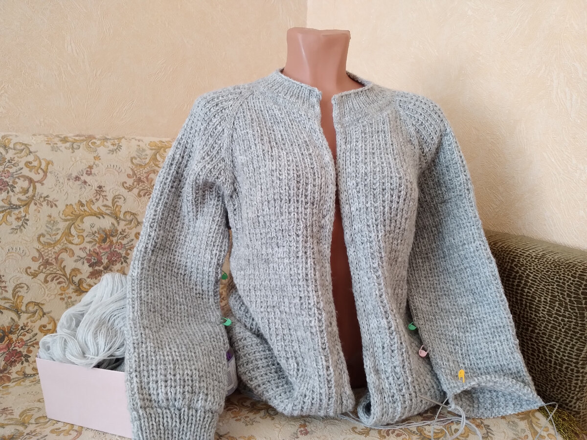 Кардиган регланом сверху 