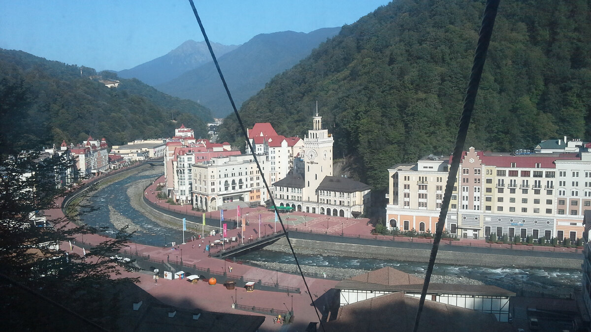 вид на Ратушу с подъемника Олимпия