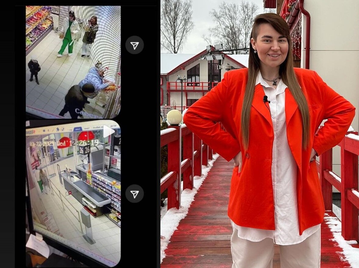 Саша Черно, кадры с камер магазина (фото из Telegram)