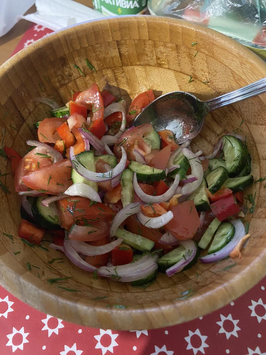 Это первое, что я поела дома))