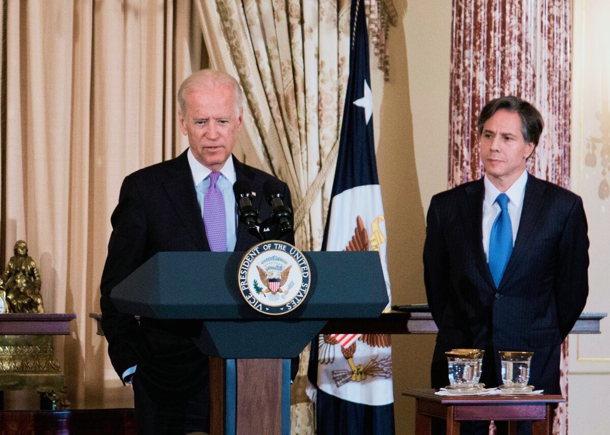 Из открытых источников в интернете. Президент США Д.Байден и госсекретарь Э.Блинкен.