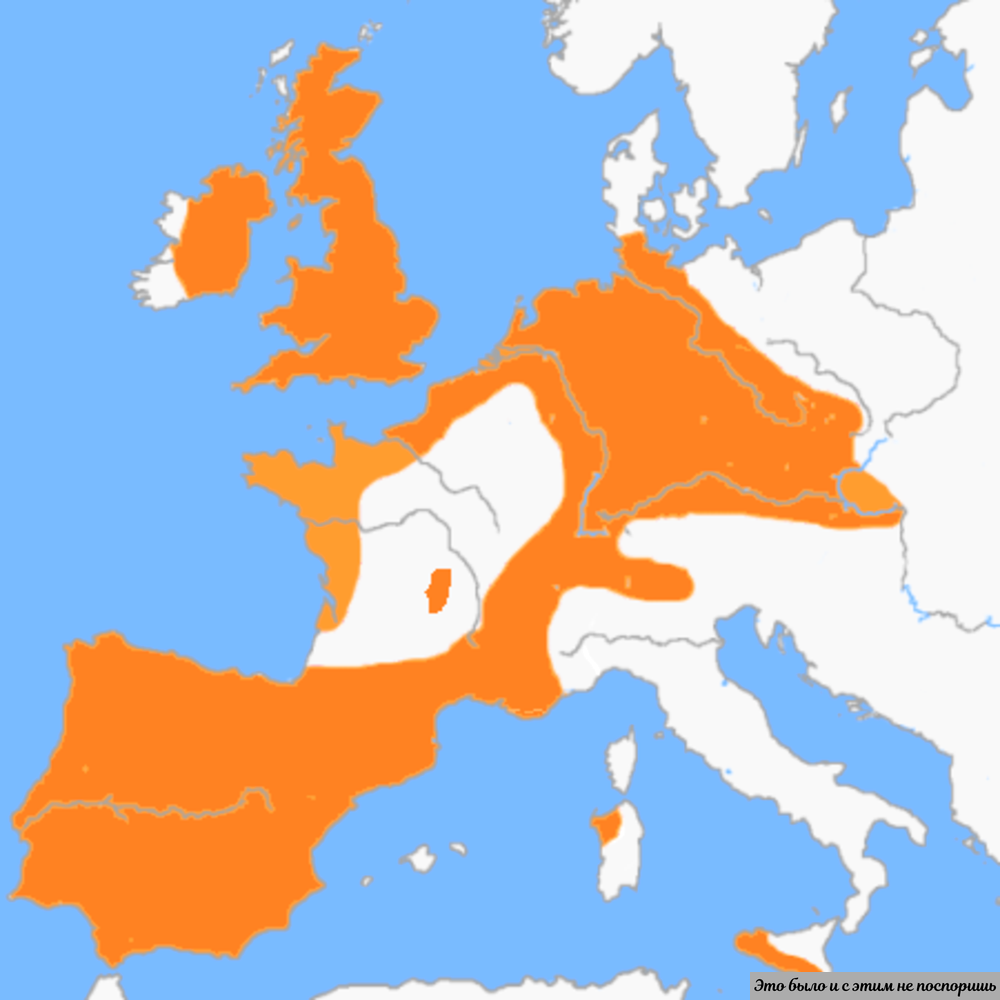Зона обнаружения Колоколовидных Кубков. Источник данной карты: https://clck.ru/33WWmt 