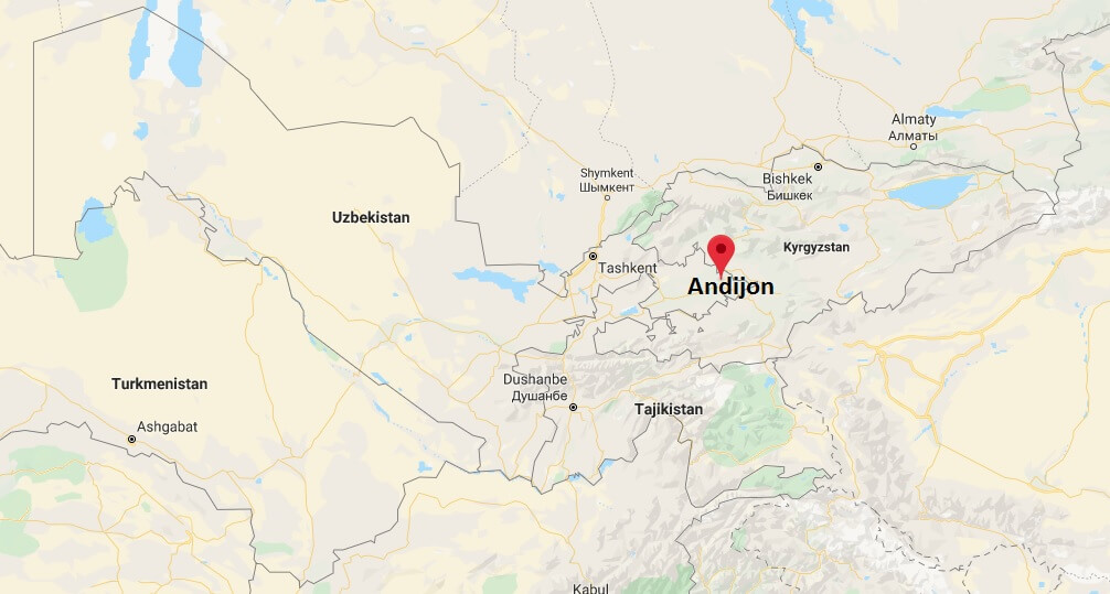 Карта андижан через спутник