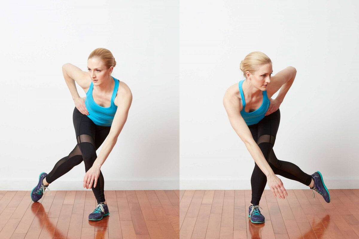 Кардио тренировка дома прыжки. Перекрестные выпады. Конькобежец упражнение. Девушка выпады. Диагональные выпады.