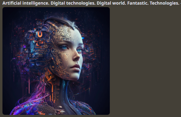 Пример запроса: Искусственный интеллект. Цифровые технологии. Цифровой мир. Фантастика. Технологии.