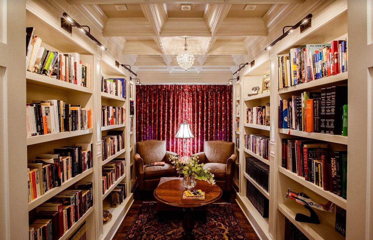 библиотека в квартире дизайн