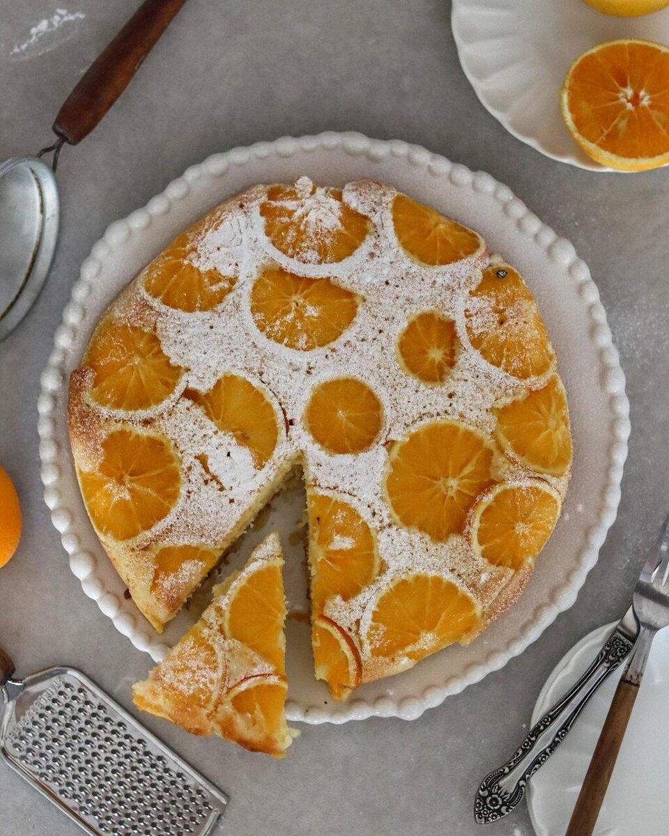 Апельсиновый пирог с меренгой