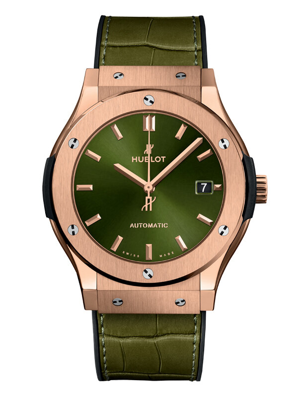 Часы Hublot Classic Fusion в 41 мм корпусе из King Gold с указателем даты 