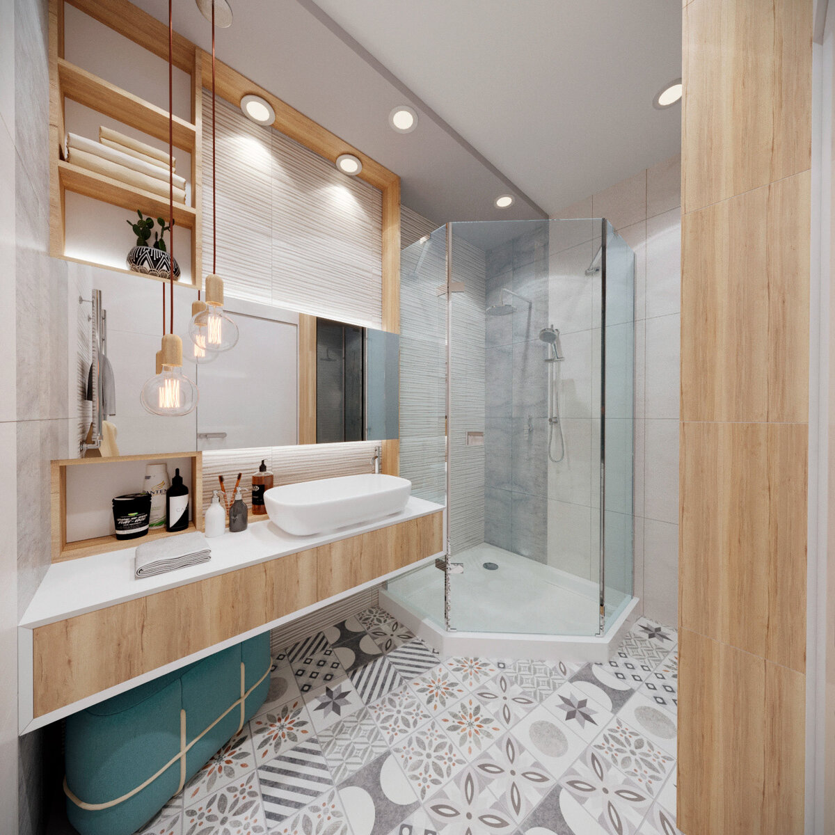 Без излишеств, но очень мило. Приятный, эргономичный интерьер в скандинавском стиле