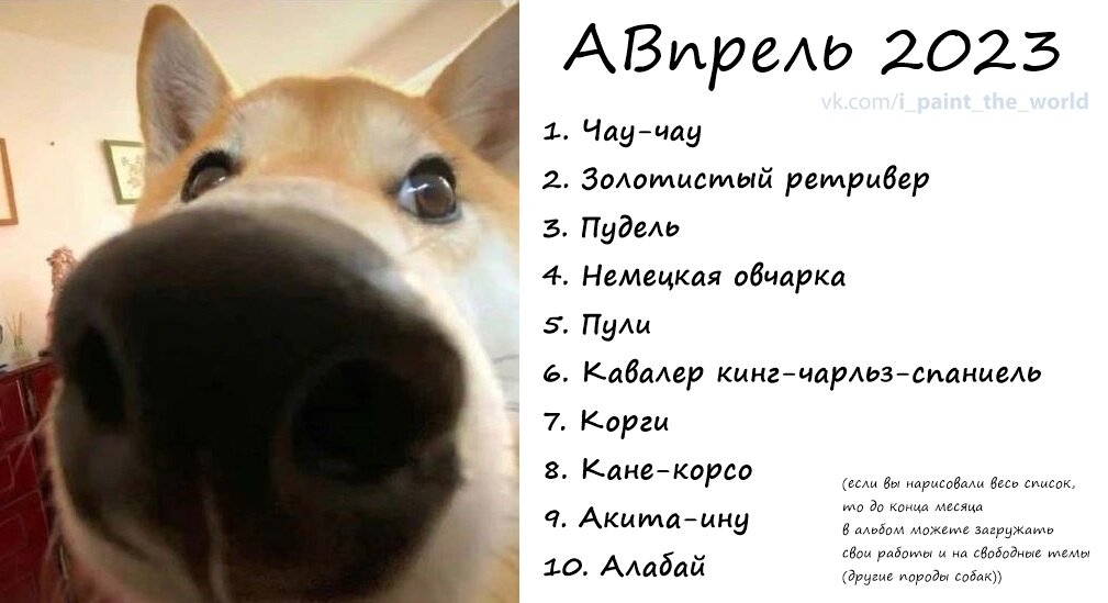 С разрешения коллеги-основателя группы, и на правах админа, взяла список:)