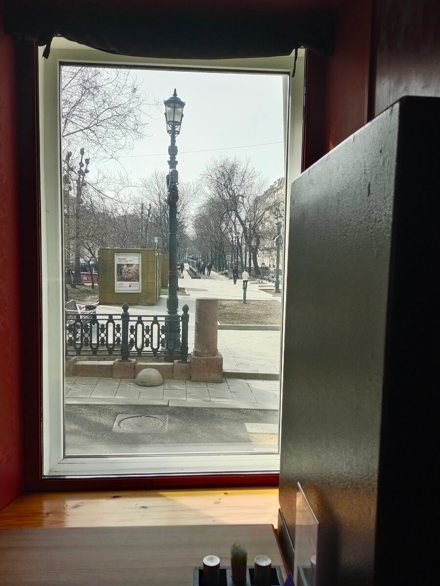 Шикарный вид на бульвар, интересно будет когда зазеленеет, жаль места тут не очень удобные