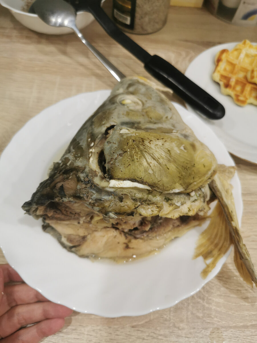 Голова сазана. Одна на целую тарелку. 