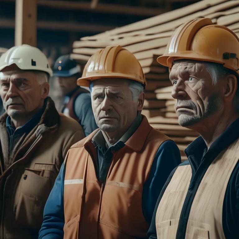 Видение ИИ, как выглядят работники Сегежи