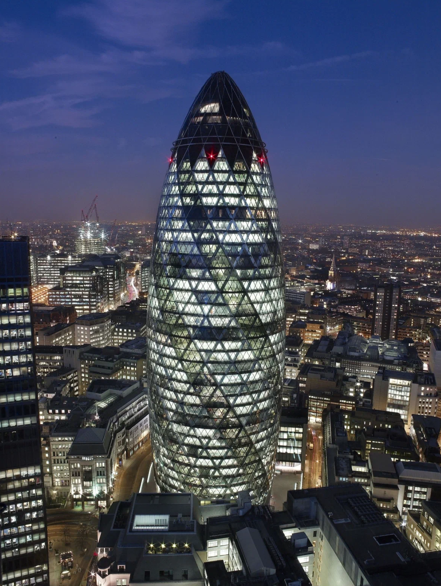 Башня «Мэри-Экс», Лондон, архитектор Норман Фостер. 2004 г.