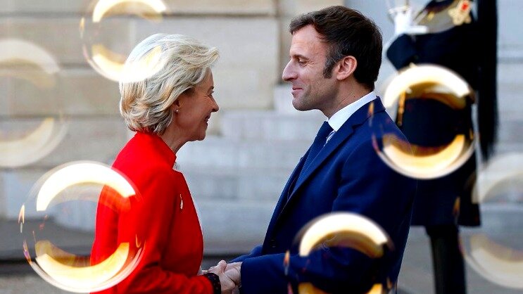 Макрон и Урсула в Пекине
