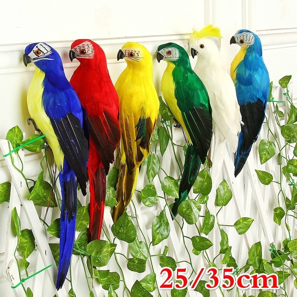                                                  Красочные декоративные попугаи
