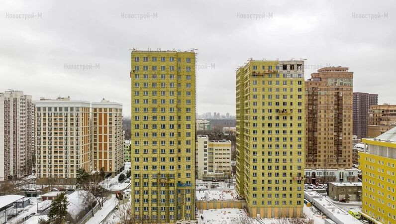 Стройплощадка ЖК «Интонация» в феврале 2023 года. Фотосъемка Новострой-М