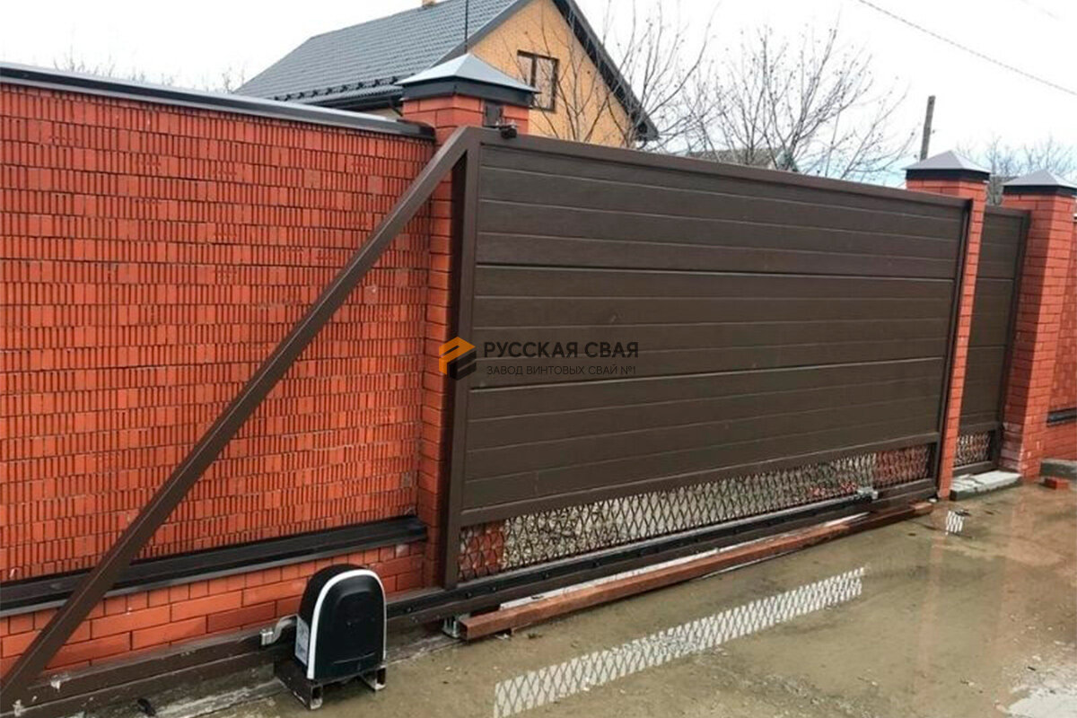 Телескопические откатные ворота конструкция