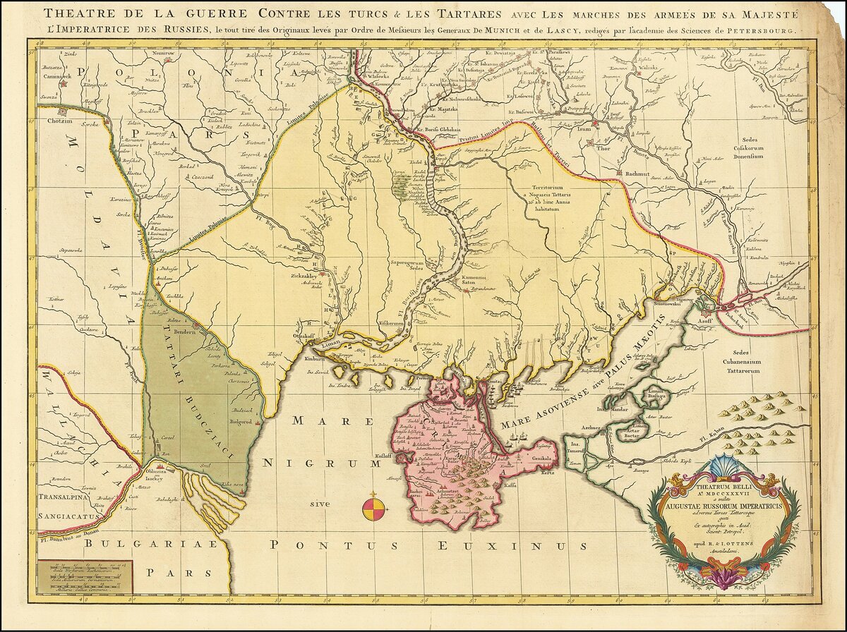 Русско-турецкая война 1735-1739, карта