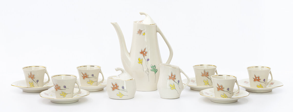 Кофейный сервиз «Iza». 1960-е, Chodziez, Польша. Автор Jozef Wrzesien (1930-2007)