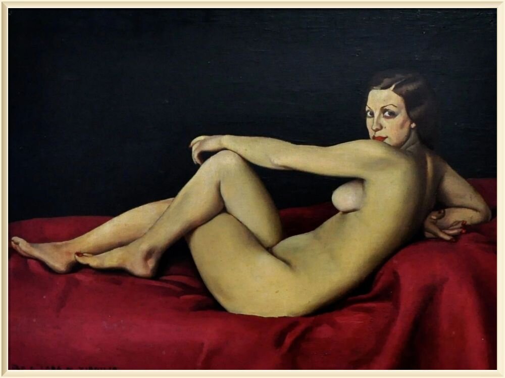 © Уго Челада да Вирджилио / Ugo Celada da Virgilio / 1895 - 1995 / Nudo di donna Картина маслом / см 33x44