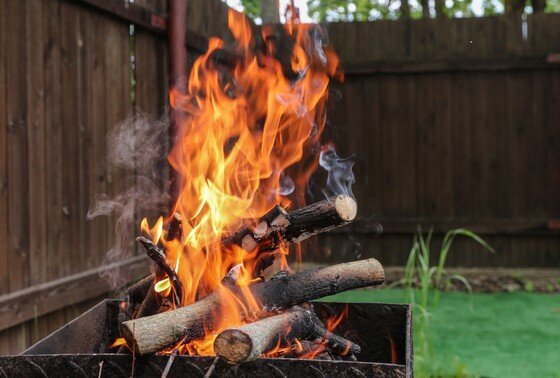    Костер для приготовление шашлыка