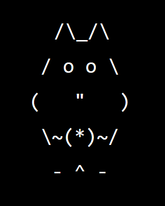 Котик в псевдографике