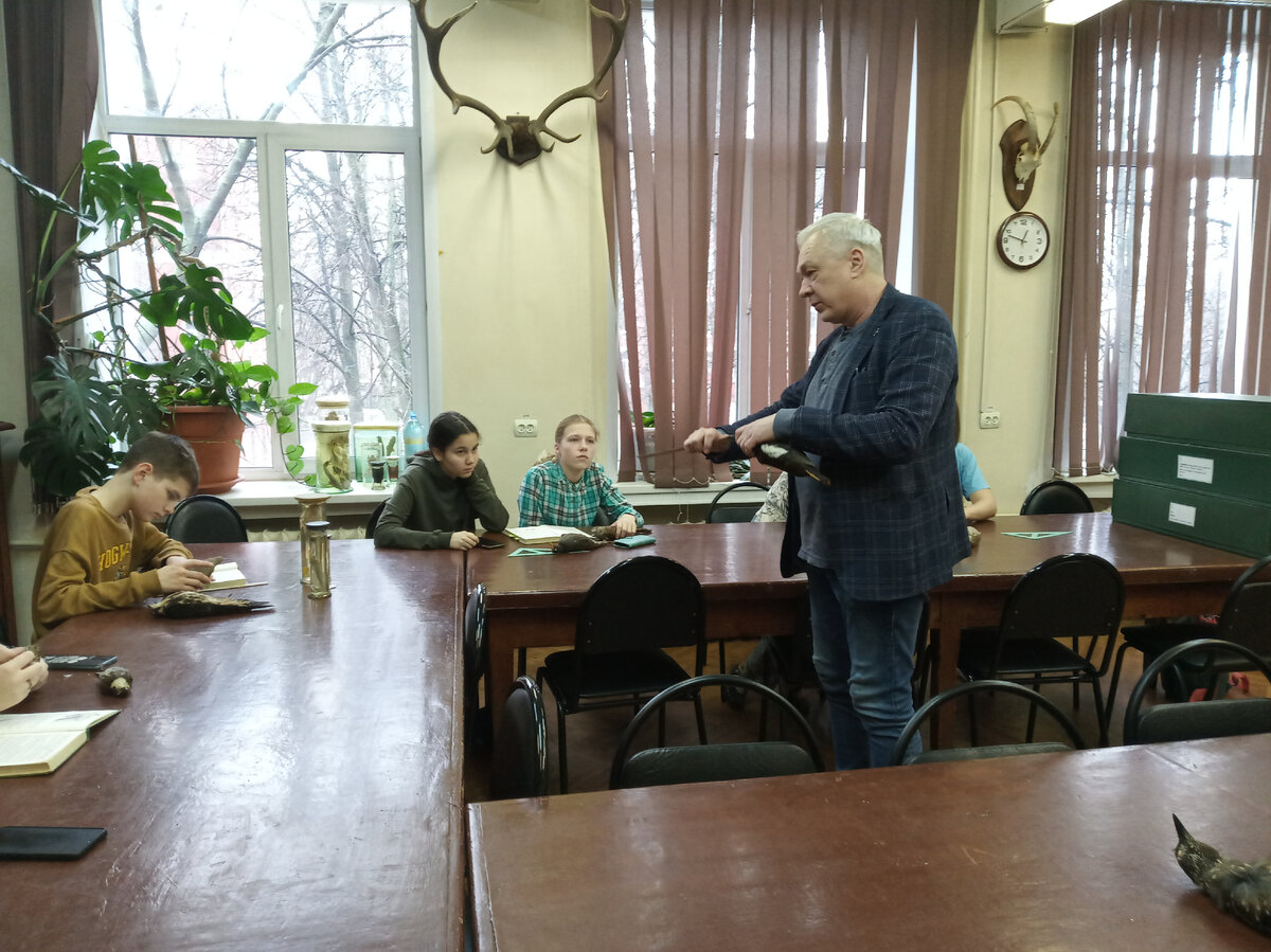 Определение птиц под руководством доцента, к.б.н. А.А. Мосалова