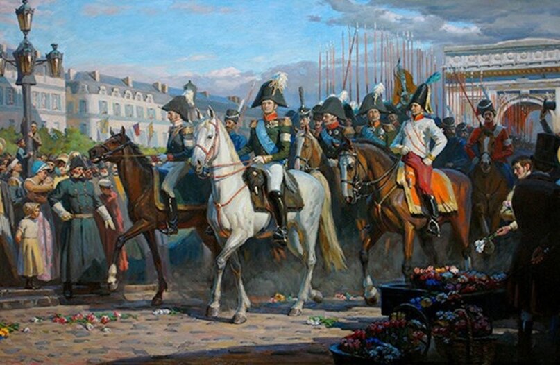 Москва 1814 года. Русские войска в Париже 1814. Взятие Парижа 1814 русскими.
