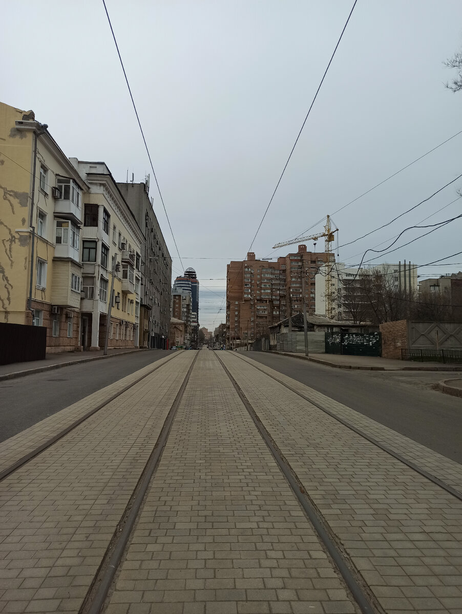 Трамвайные пути маршрута №1 по улице Постышева.