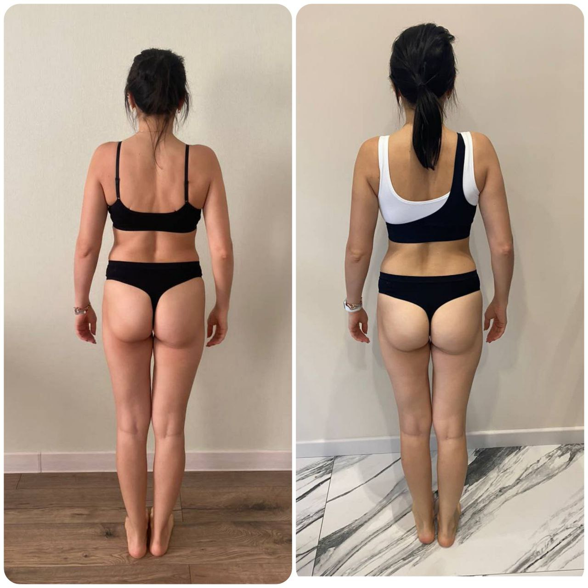 ДО и ПОСЛЕ отказа от вредных перекусов и коррекции питания. Разница 2 недели.