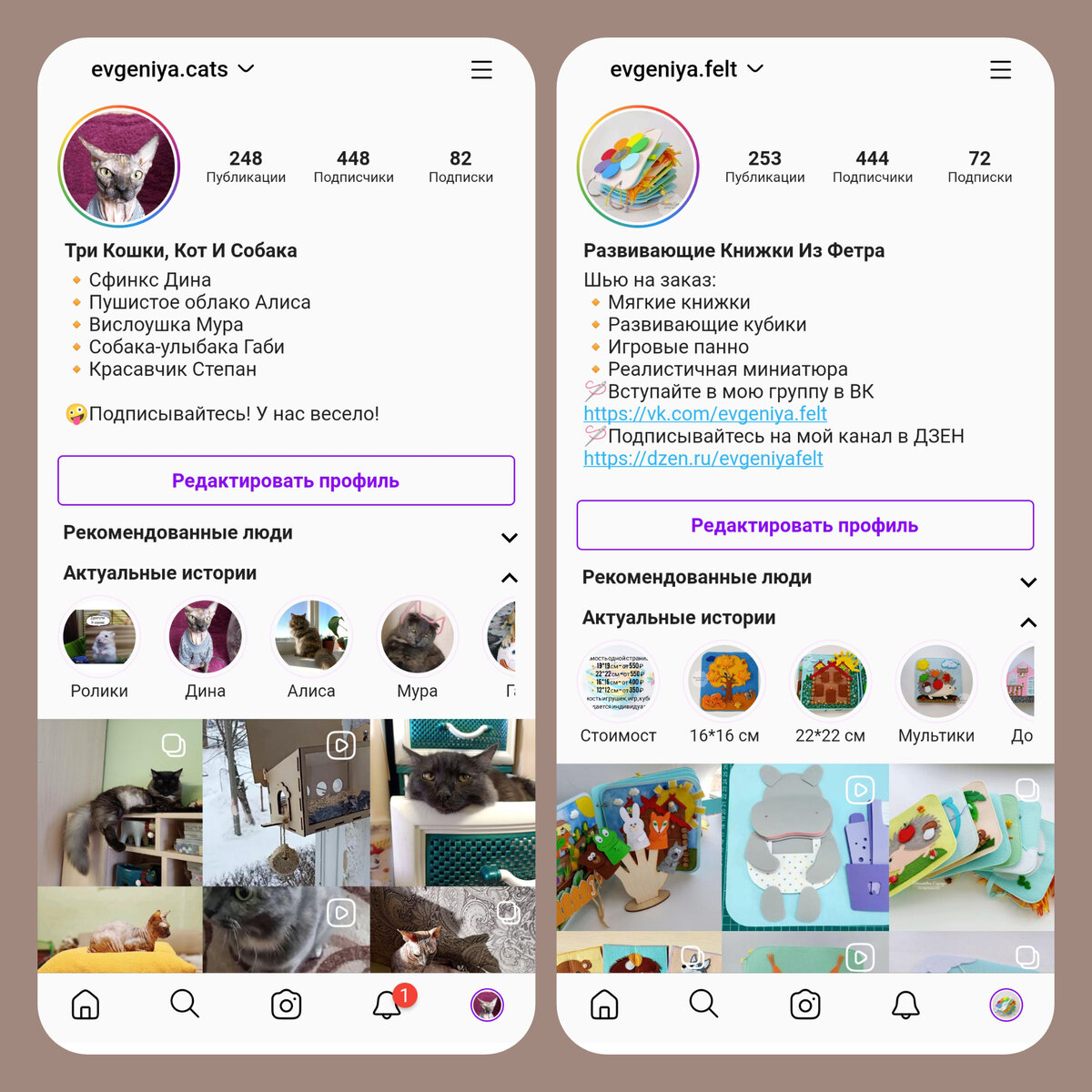 Мои аккаунты во Freegram