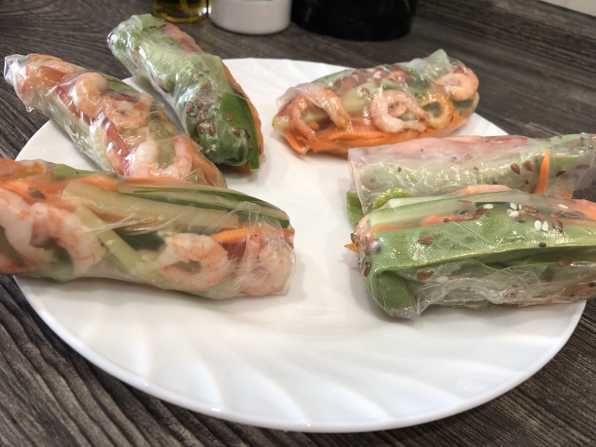 Спринг-роллы с креветками