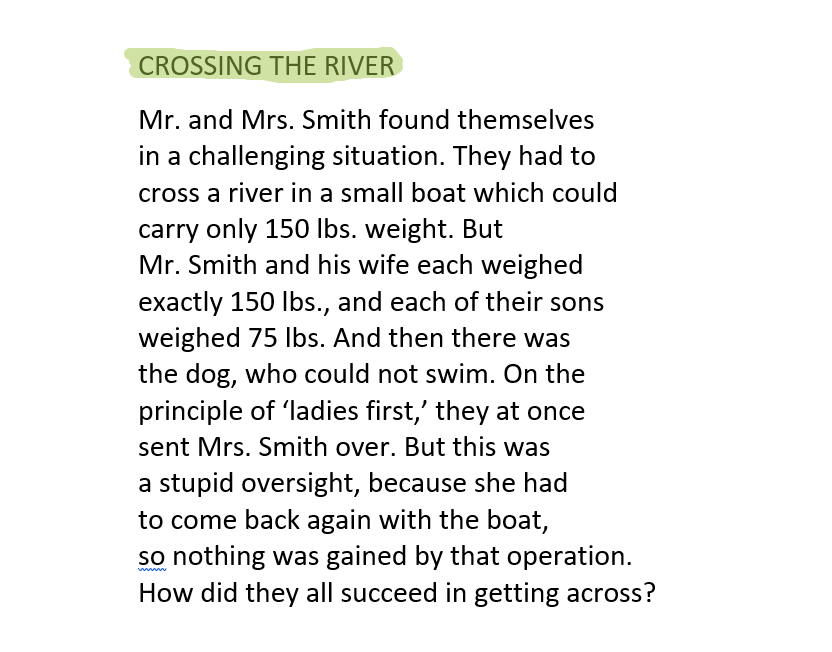 logic puzzles in English