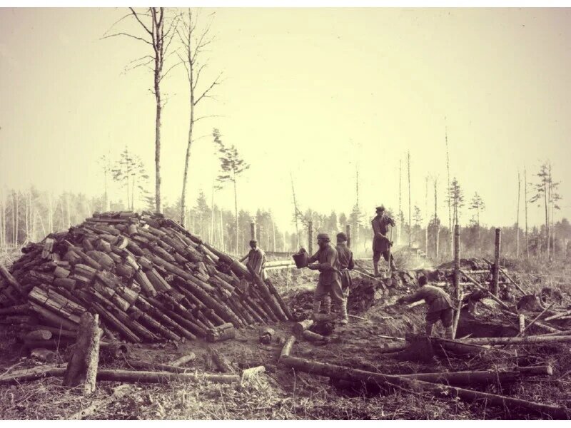 выжигание угля в яме. выжигание древесного угля. бочка для выжигания древесного угля. выжигание угля.