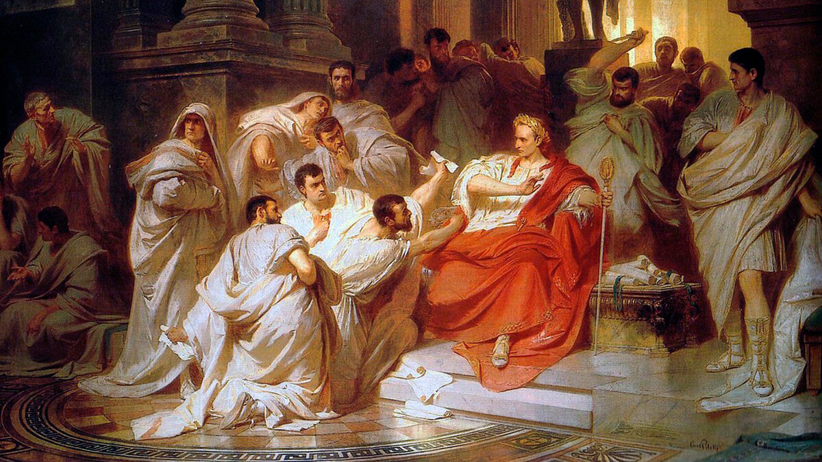 Карл Теодор фон Пилоти. «Убийство Цезаря». 1865