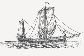 Русская шняка середины XIX века.