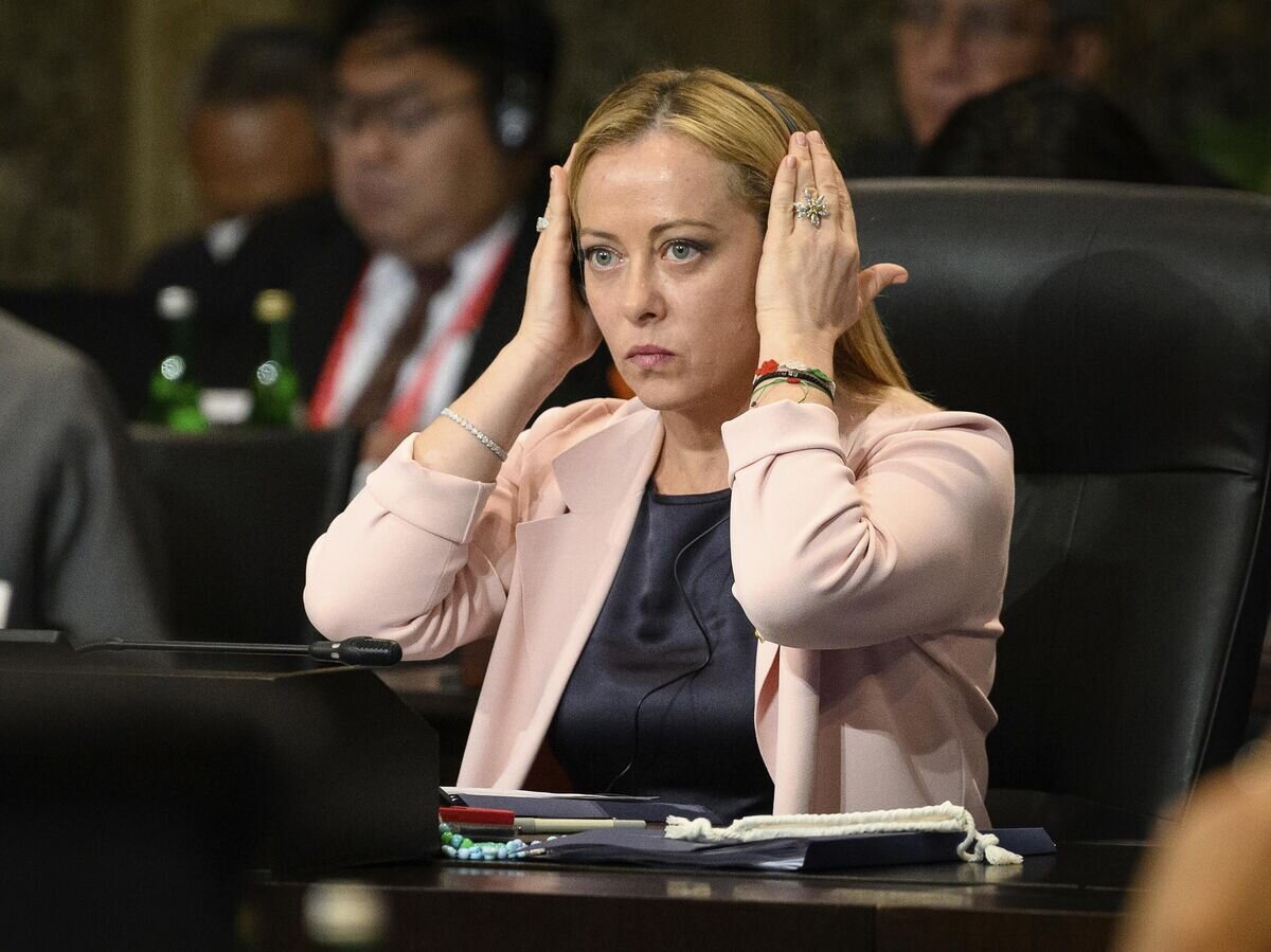    Премьер-министр Италии Джорджа Мелони во время саммита G20 на Бали© AP Photo / Leon Neal/Pool