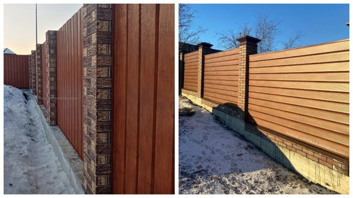 Забор из металлосайдинга - вертикальное и горизонтальное расположение панелей