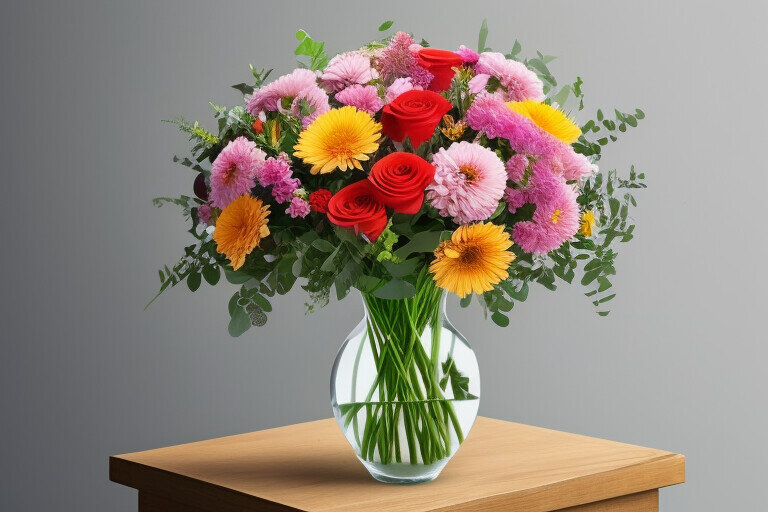 Букет цветов в вазе