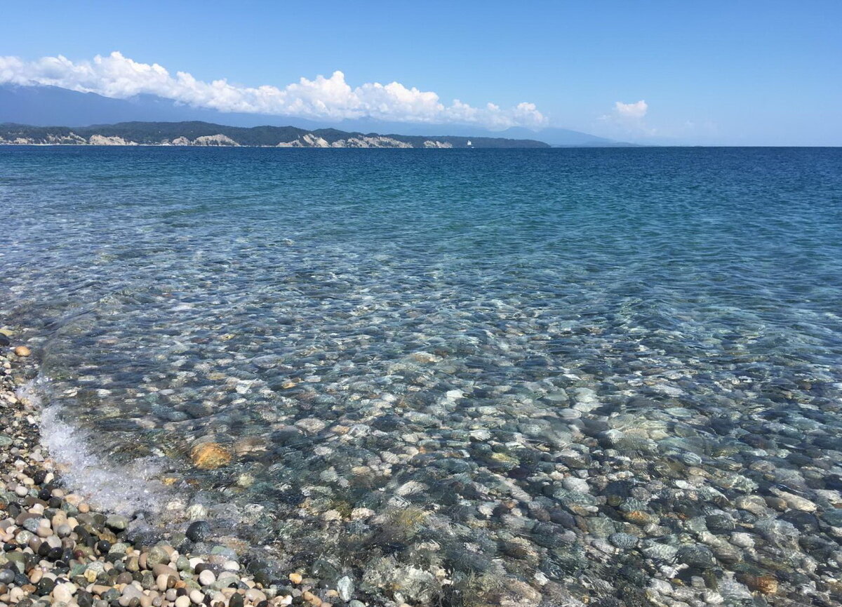 Чистое море в Абхазии Пицунда