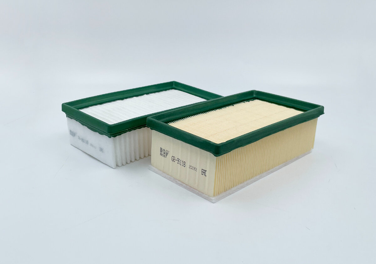 Слева - прежняя конструкция фильтра, справа - новая конструкция фильтра. 