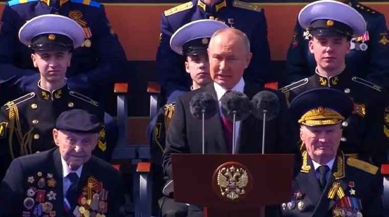 Выступление президента Путина. © авторское фото с прямой трансляции 