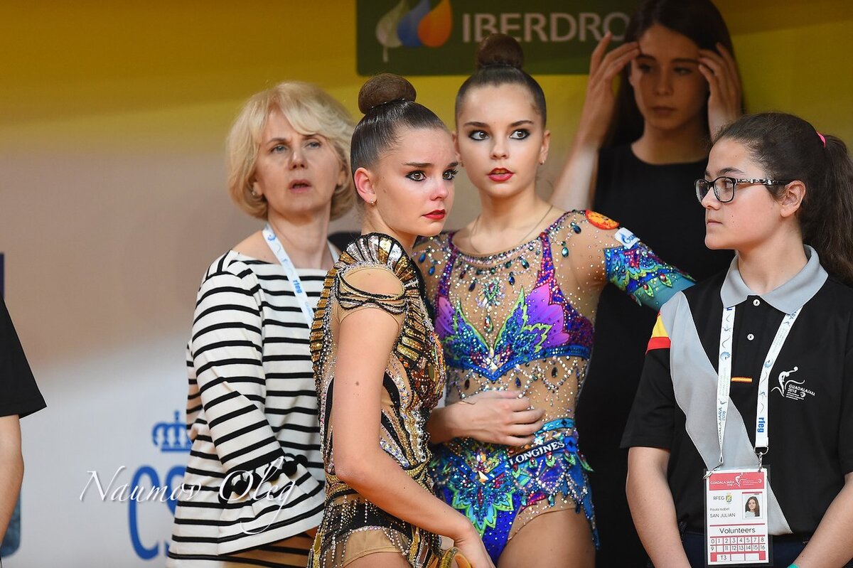 Тренер спортсменок Вера Шаталина, Дина и Арины Аверины. Чемпионат Европы-2018