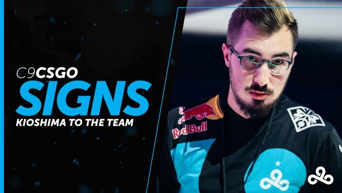 Команда Cloud9 по CS:GO нашла недостающую часть для завершения пазла. 
Поприветствуем kioShiMa в Cloud9!Фабьен "kioShiMa" Фье оставался без команды с июня текущего года, когда EnVyUs распустила весь состав. В начале ноября он присоединился к  Cloud9 как стендин, с которыми занял предпоследнее место на BLAST Pro Series Copenhagen 2018 и сыграл заключительные матчи регулярного сезона ESL Pro League Актуальный состав  Cloud9: Тимоти "autimatic" Та
 Вилл "RUSH" Виерзба
 Майкил "Golden" Селим
 Робин "flusha" Ронквест
 Фабьен "kioShiMa" Фье