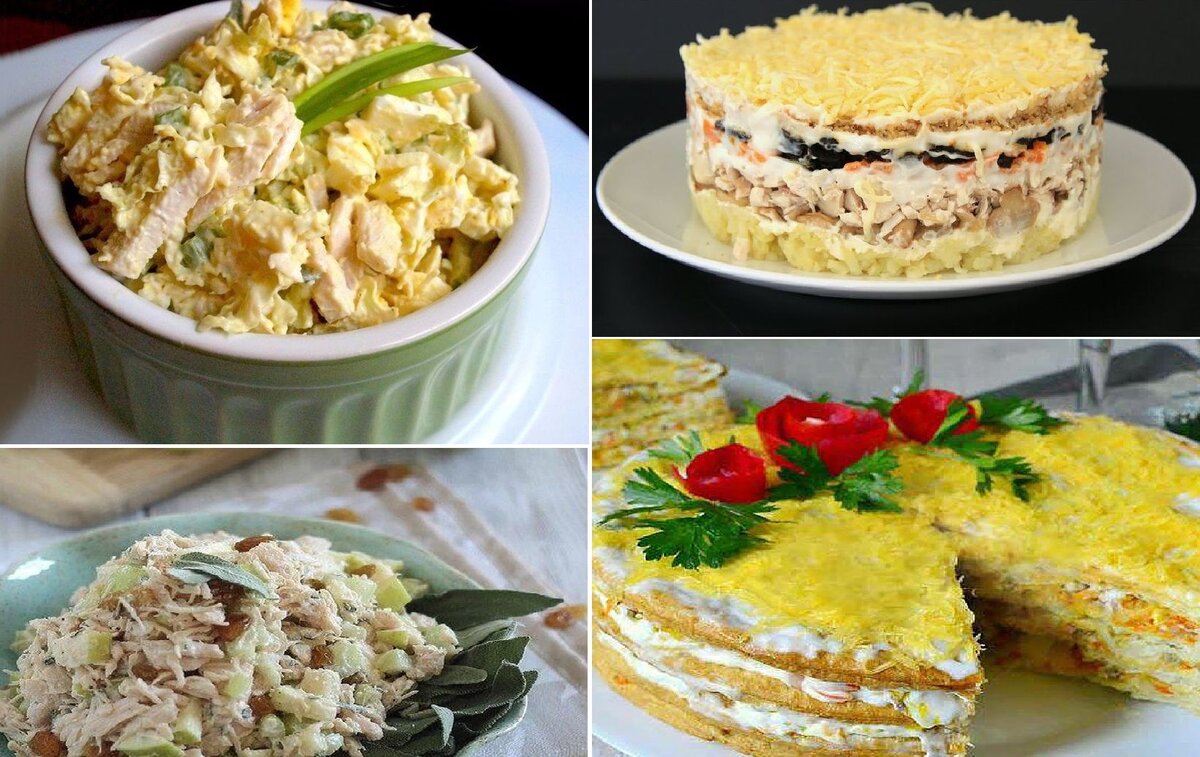 Торт закусочный куриный на праздничный стол