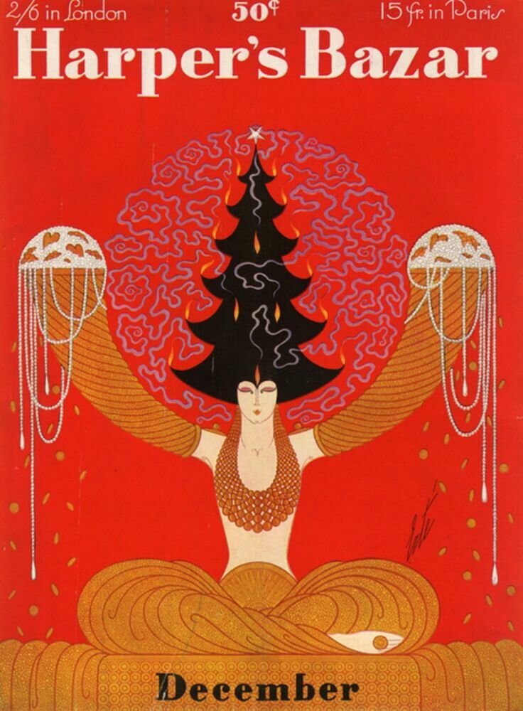 Эрте - обложка Harper’s Bazaar (декабрь 1928 г.)